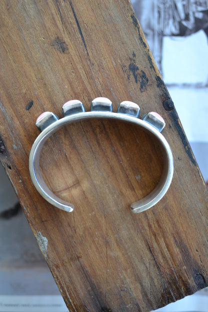 The Sumner 5 Stone Pink Conch Cuff