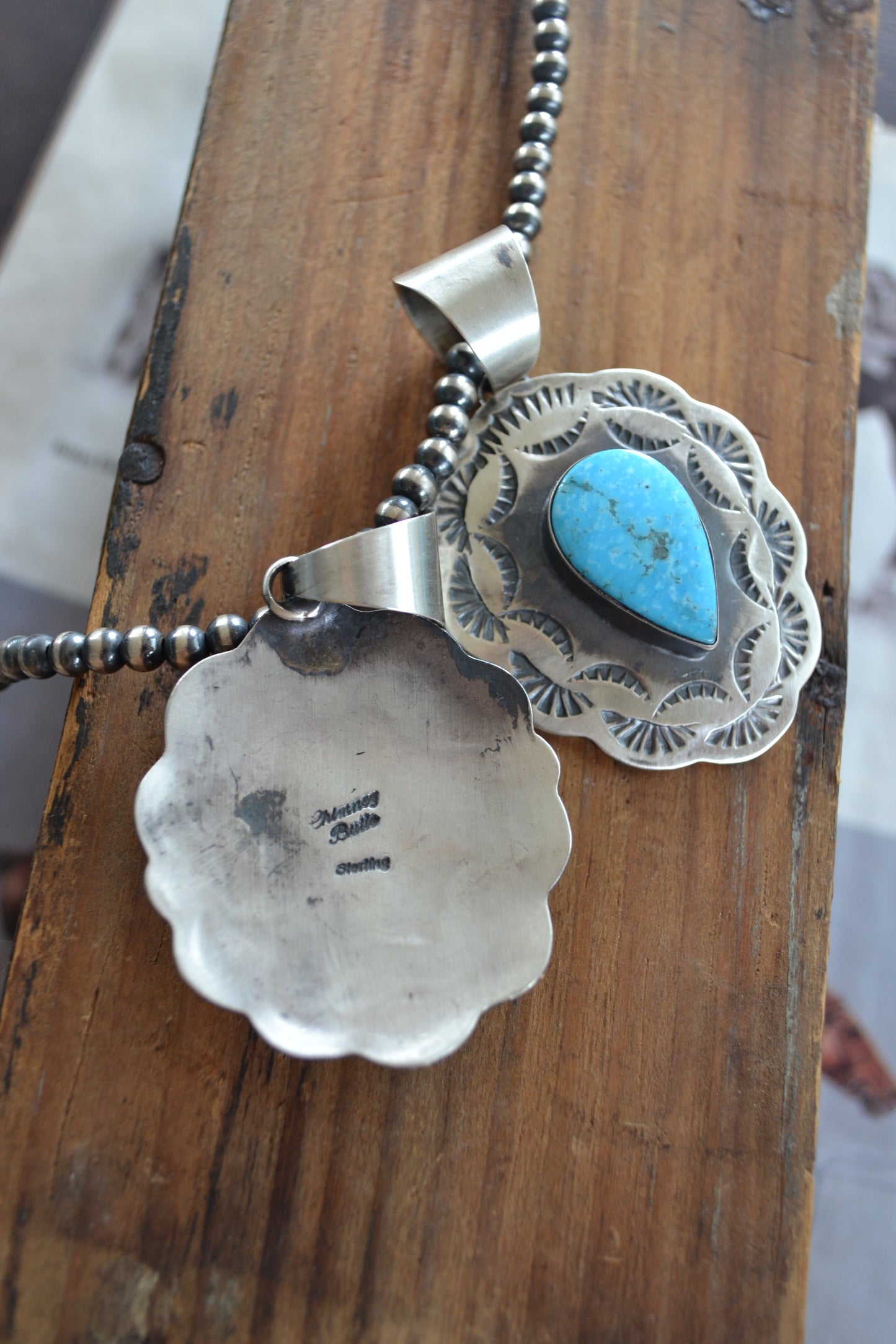 The Selena | Turquoise Concho Pendant by Chimney Butte