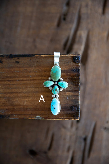 The Kendra | Turquoise Cross Pendant by Travis J.