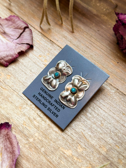 Sterling Silver Kingman Turquoise Stud Earrings