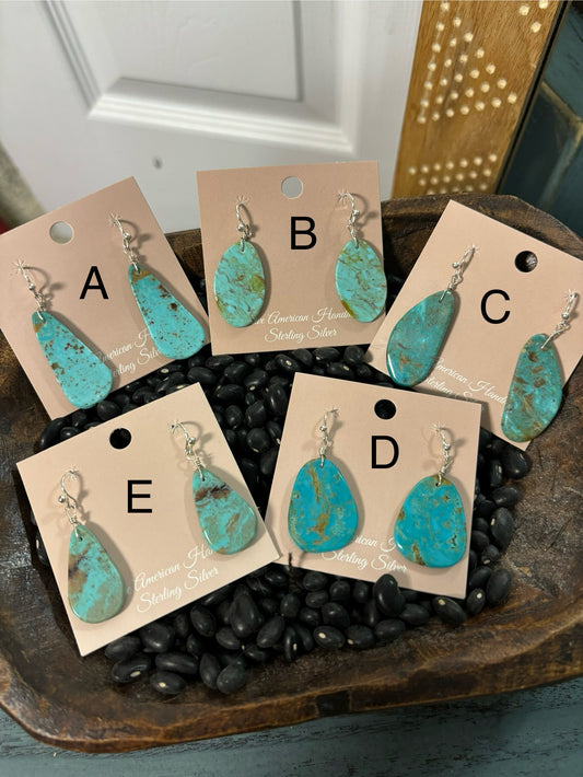 Geri’s Favorite Kingman Slab Earrings