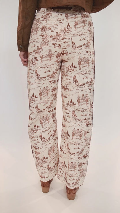 The Fahren’s | Ranchlife Print Barrel Pants