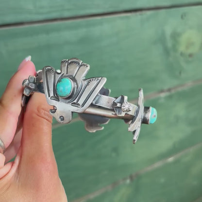 The Augustina | Thunderbird and Turquoise Bangle by Chimney Butte