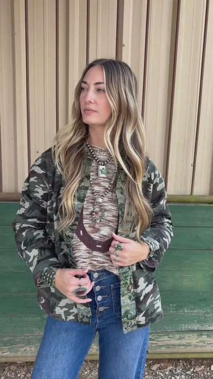 The Jemma Camouflage Tapestry Jacket