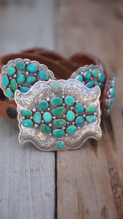 The Tesella | Turquoise Concho Belt by Dan Morgan